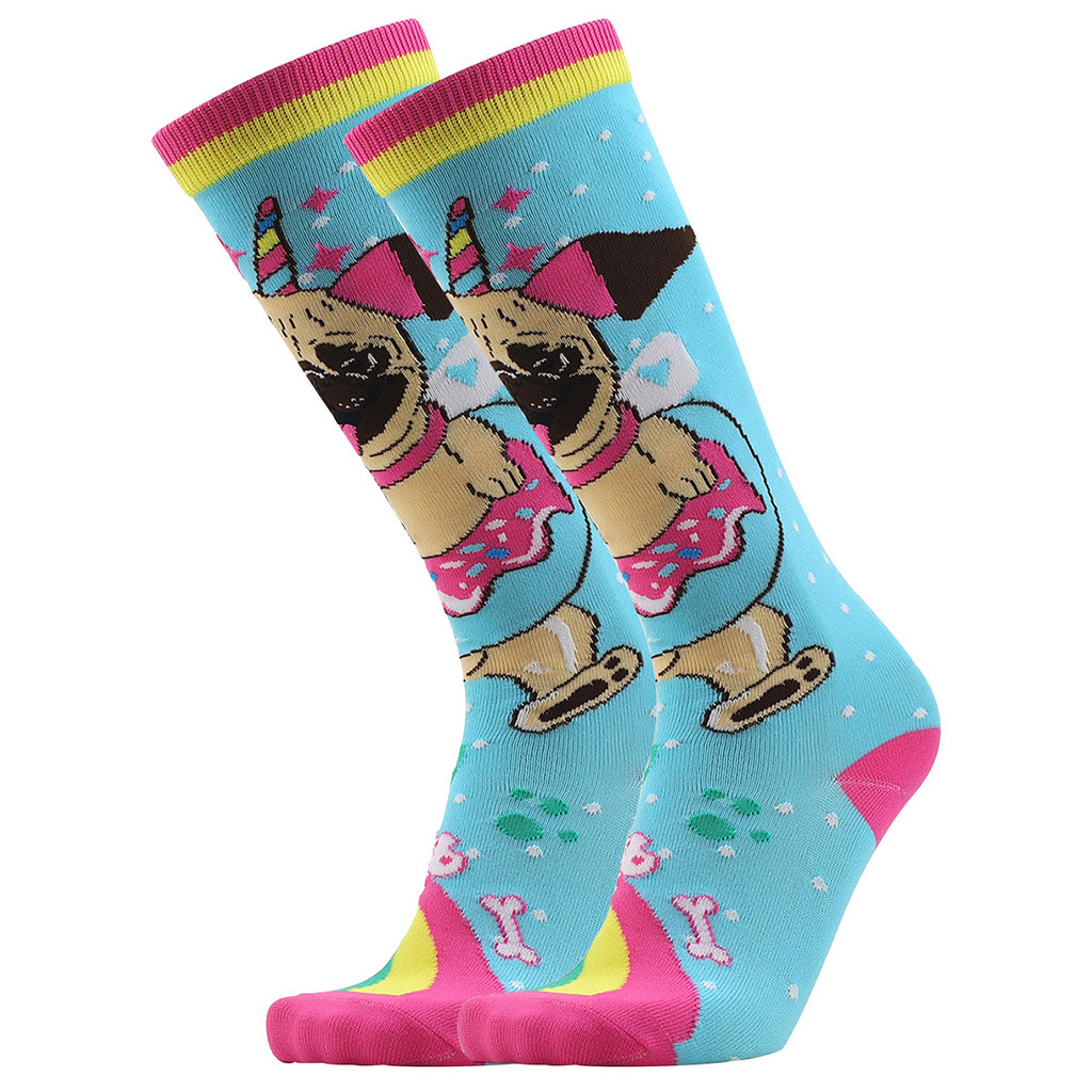 ถุงเท้าเด็กสไตล์การ์ตูนลูกสุนัขสำหรับสเก็ตบอร์ด JZ1001WZ