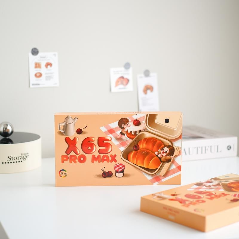 X65 PRO MAX รุ่นครัวซองต์ หน้าจอ AMOLED ใหม่ล่าสุด 2025 แถมสายถัก+สายลายจุด+เคส+ฟิล์ม