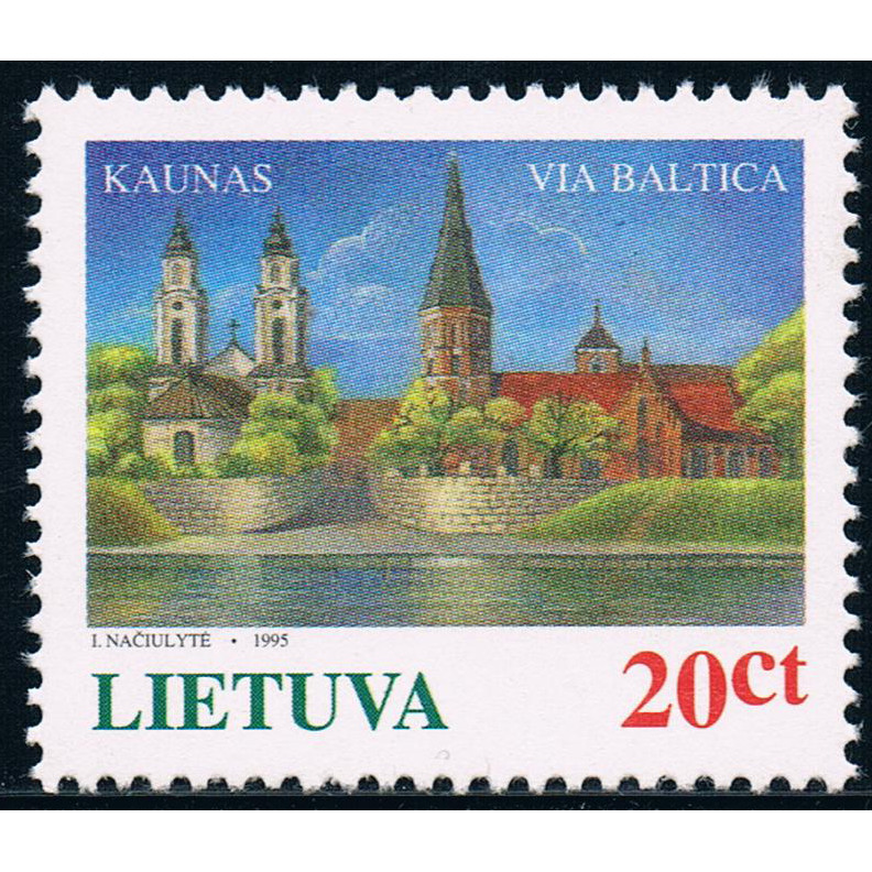 BS3053 Lituan 1995 Baltic Sea Co-Oned Highway Castle Building 1 ยี่ห้อใหม่แสตมป์ต่างประเทศ