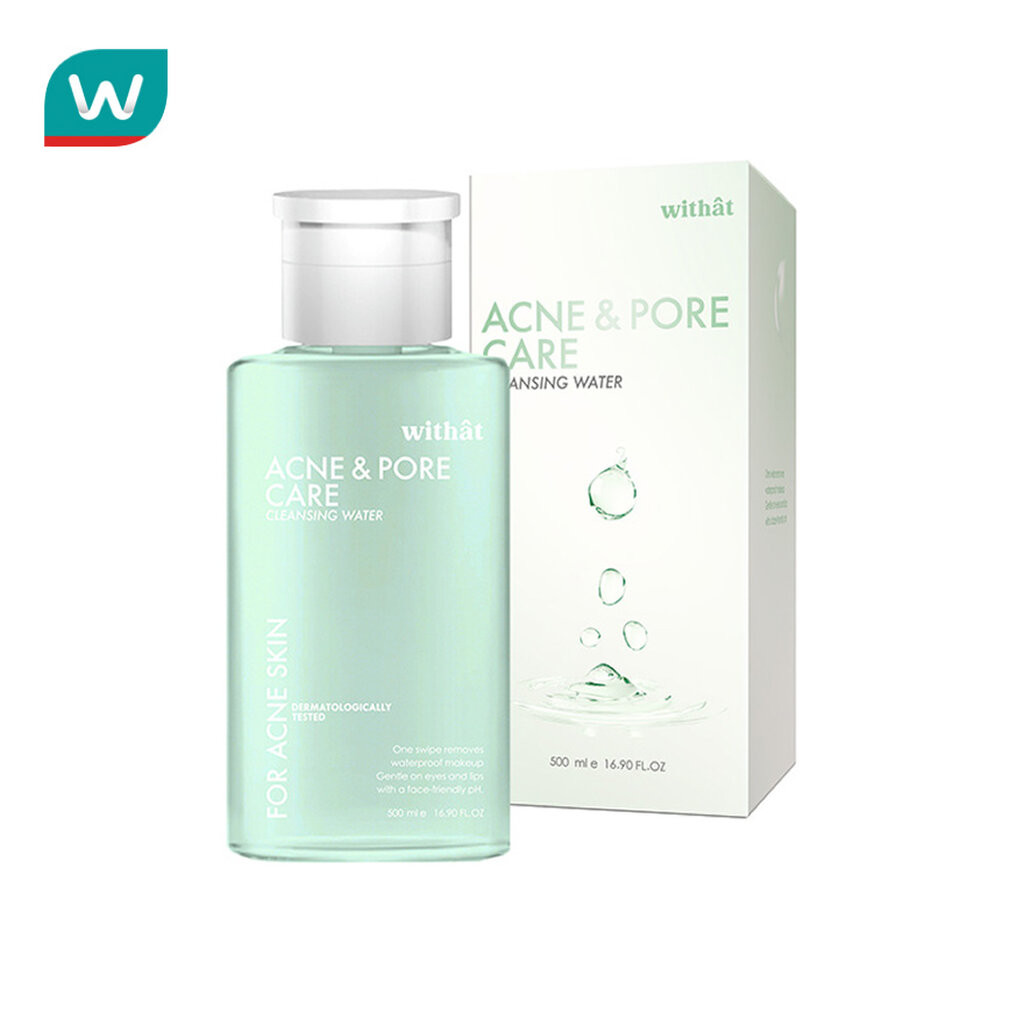 Withat วิทแทท แอคเน่ แอนด์ พอร์ แคร์ คลีนซิ่ง วอเตอร์ 500มล.