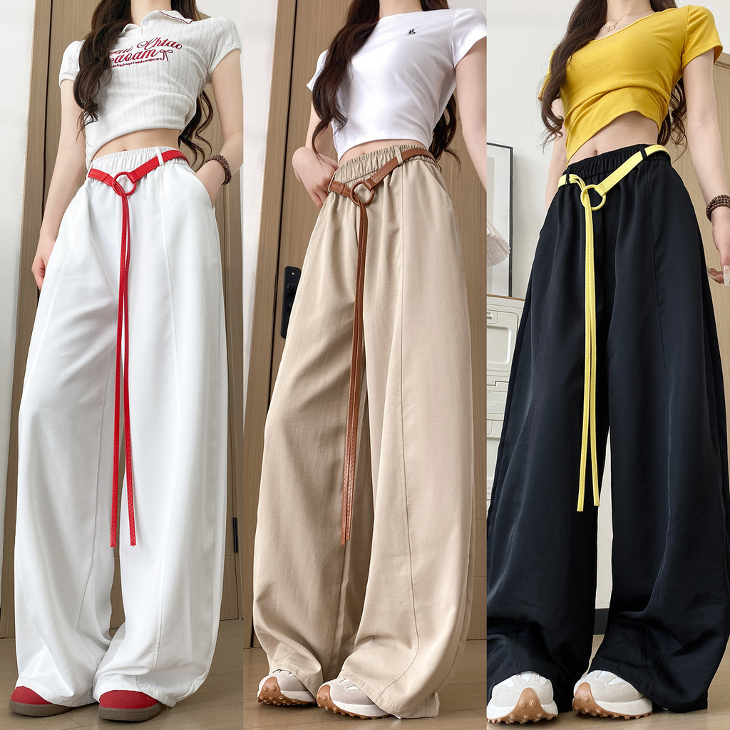 กางเกงเอวสูงทรงบอลลูนสำหรับผู้หญิง แบบแห้งเร็วดышได้ ขาป้าย พอดีตัว สไตล์อเมริกา 4IFD