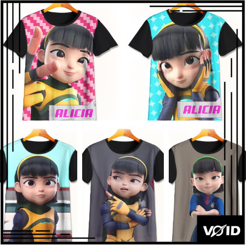 เสื้อยืด 3D Ejen Alicia เท่ๆ | เสื้อยืดลายการ์ตูน Ejen Alicia | ศตวรรษ อลิเซีย เสื้อผ้าสําหรับเด็กอา