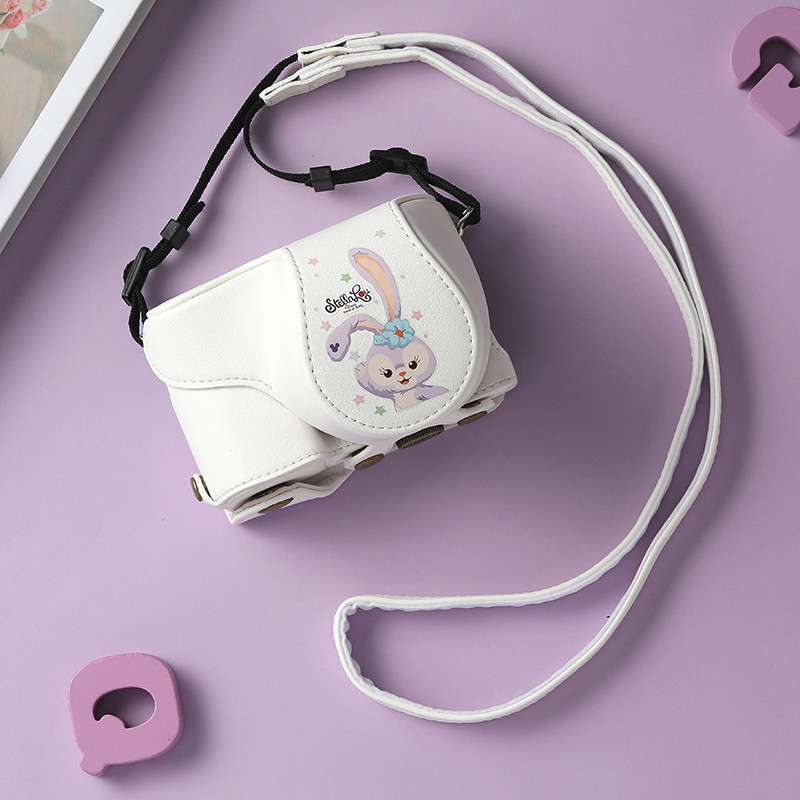 เหมาะสําหรับ 200D Canon M6 รุ่นที่สอง R50 ZVE10 เคสหนัง A6400M50 กระเป๋ากล้อง M200a6300 กระเป๋าการ์ต