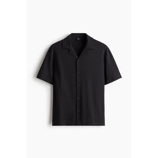 H&M(เอชแอนด์เอ็ม) เสื้อเชิ้ตรูปทรงตรงผ้าคอตตอนเจอร์ซีย์ ผู้ชาย 1314906_1