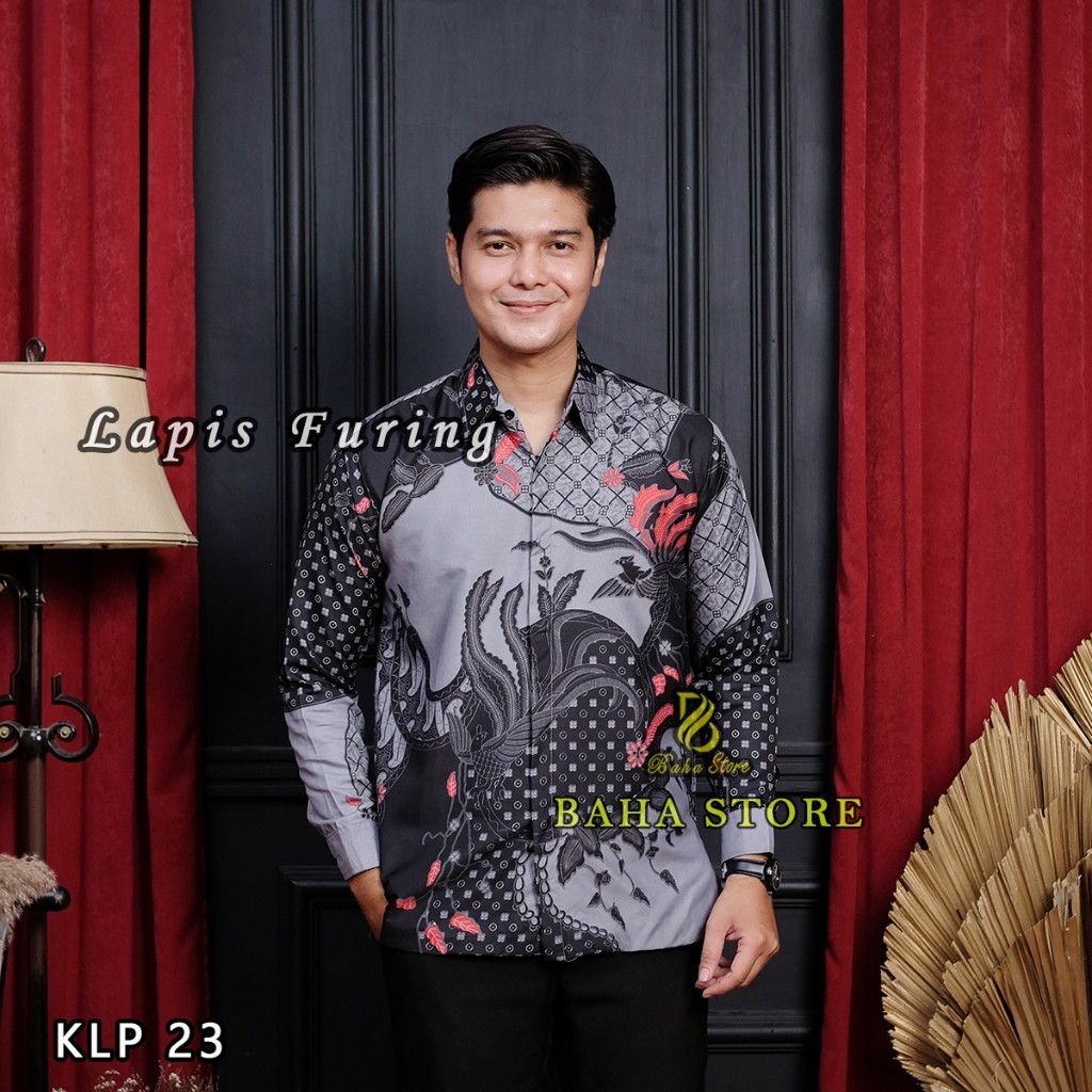 KEMEJA Batik KLP23 Kenongo เสื้อยาว Pekalongan Nareswara ML Xl XXL XXXL XXXXL XXXXXL Sogan Prin Fine