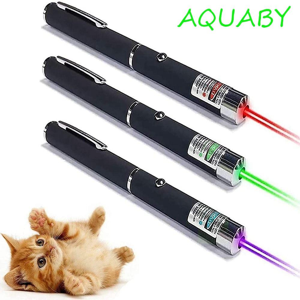 AQUABY Cat Laser Toy Mini 5MW ไฟฉายสําหรับการสอนการฝึกอบรมสํานักงานโรงเรียนใช้ปากกาเลเซอร์สัตว์เลี้ย