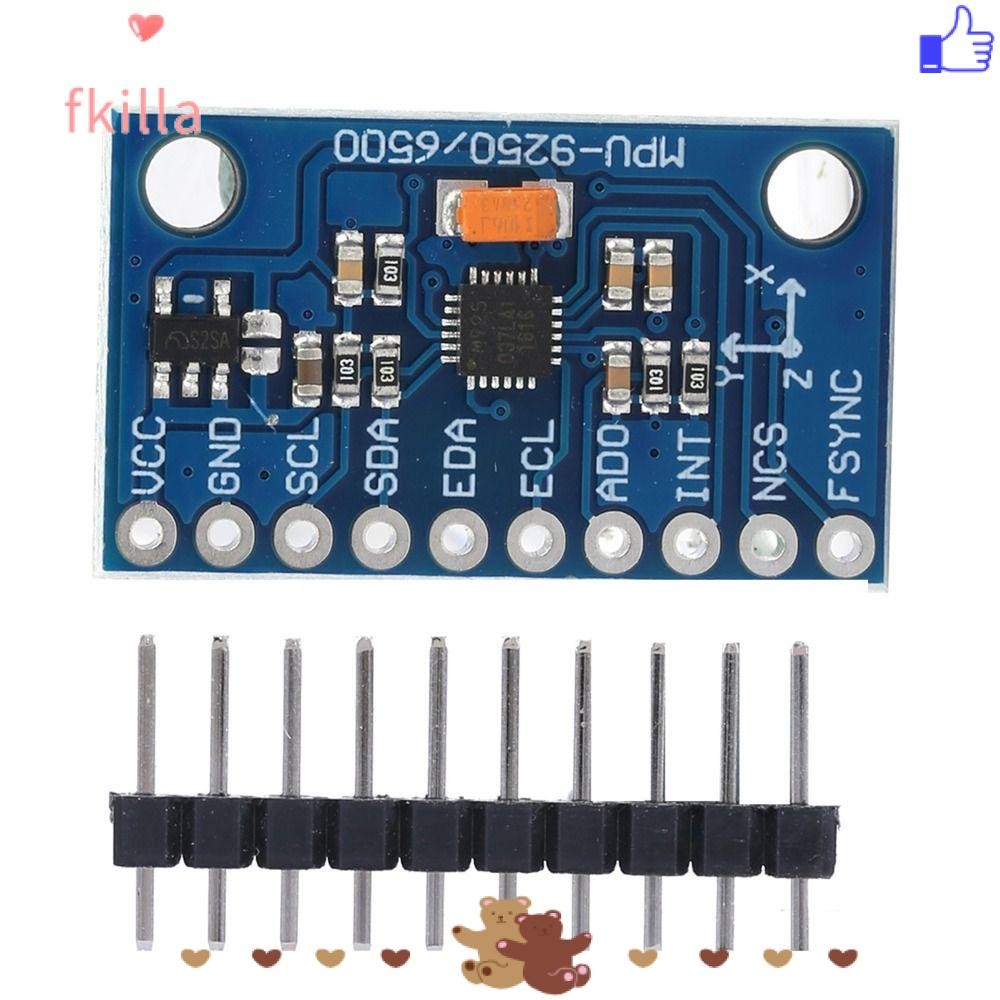 FKILLA Gyroscope โมดูล, MPU-9250 GY‐9250 เซ็นเซอร์ 9 แกน, โมดูลเซ็นเซอร์ 16 บิต 3-5V หุ่นยนต์เซ็นเซอ