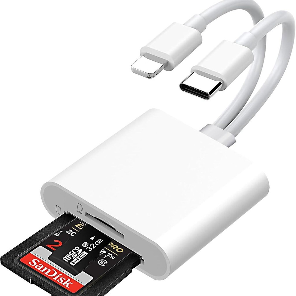 2in2 เครื่องอ่านการ์ด SD การ์ดคู่เหมาะสําหรับ Type-C ถึง TF Card การ์ด SD การ์ดคู่โทรศัพท์มือถือเครื