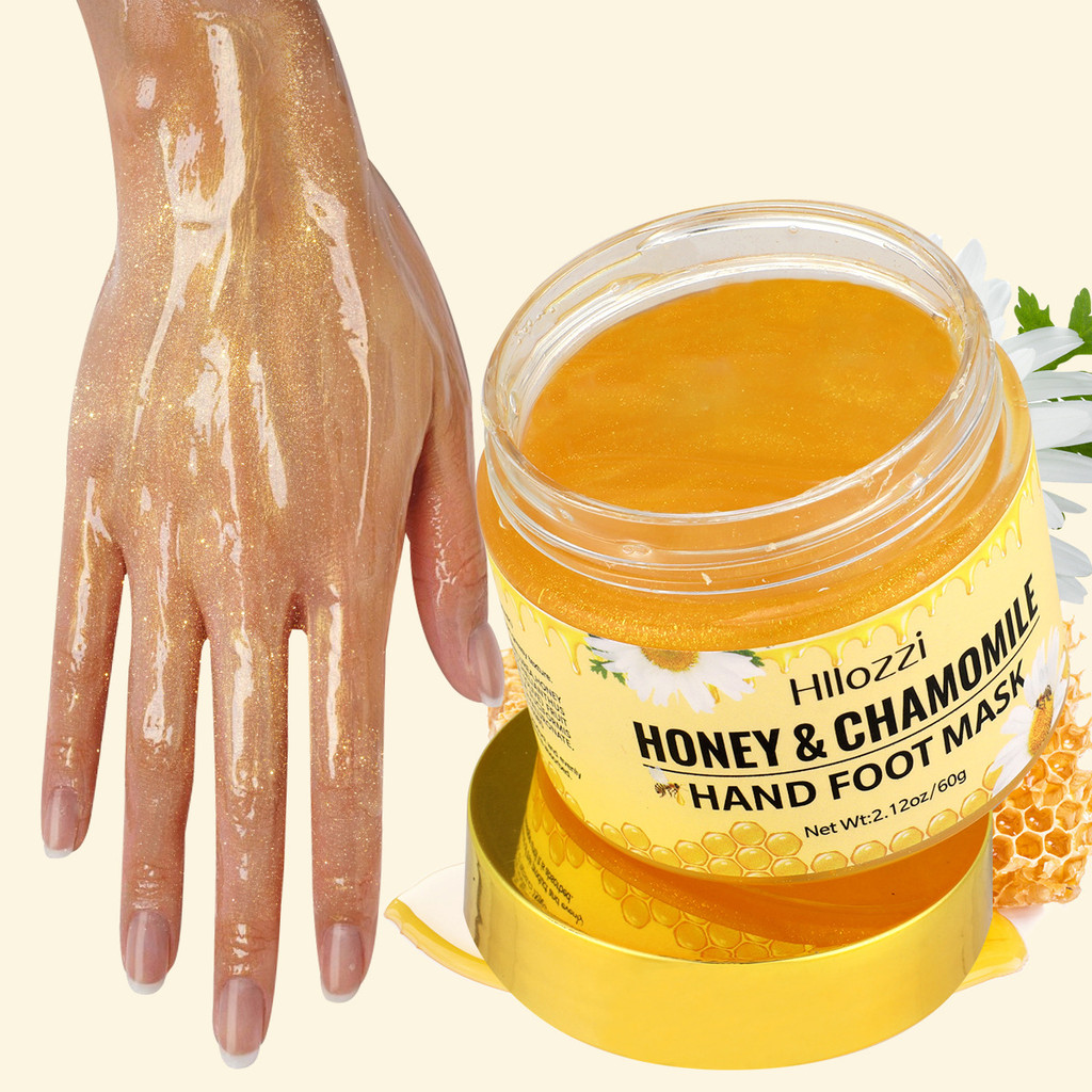 Honey Chamomile Hand Mask Hand Wax Moisturizing Cleansing Exfoliating Foot Mask บรรจุภัณฑ์ภาษาอังกฤษ