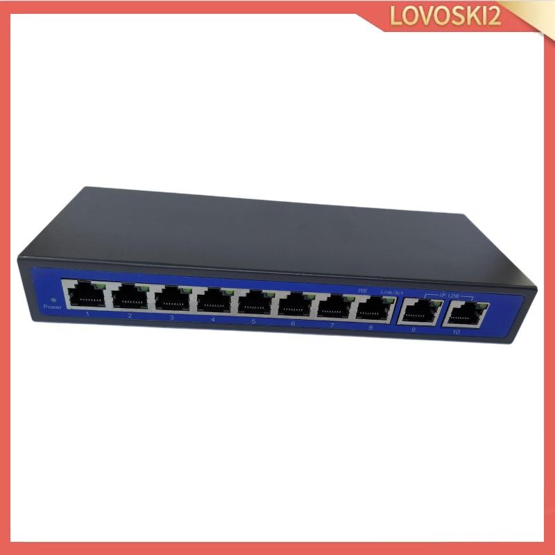 [Lovoski2] 9 พอร์ต 10/100 Mbps 8 POE Port & 2 Uplink Power Over Ethernet Switch Adapter