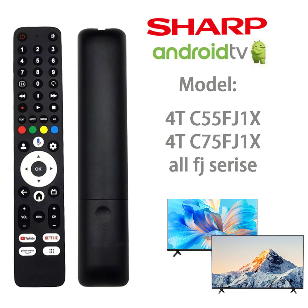 ALANK รีโมทสมาร์ททีวี Smart TV ยี่ห้อ Sharp ชาร์ป รหัส FJ สำหรับรุ่น 4T-C50FJ1X, 4T-C55FJ1X,4T-C65FJ