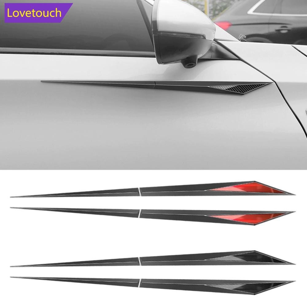 LOVETOUCH 2 ชิ้นรถพรีเมี่ยม Fender ด้านข้างสติกเกอร์สําหรับรถยนต์คาร์บอนไฟเบอร์รูปแบบ TPU Decals สติ