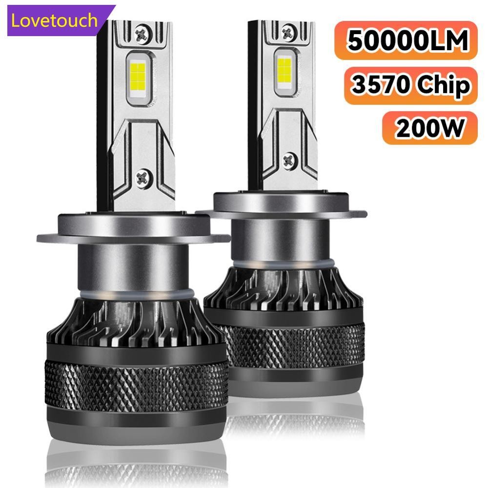 LOVETOUCH 1 PC 200W ไฟหน้ารถ LED H1 H8 H11 HB3 HB4 9005 9006 H4 H7 ไฟ LED 6000K 50000LM หลอดไฟ LED อ