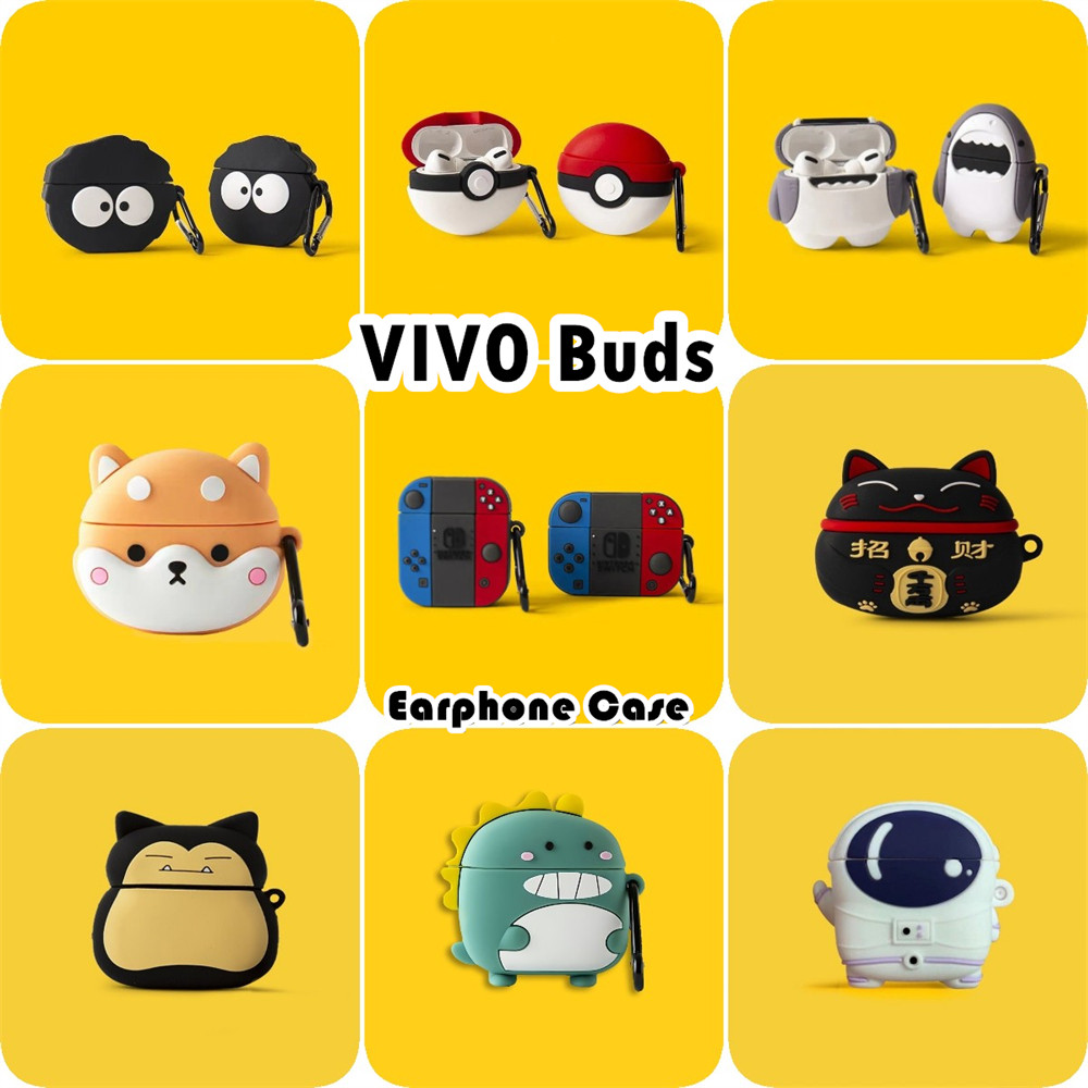 In StockFor VIVO Buds Case Simple Cartoon Soft Silicone Headphone Case Casing Cover NO.1