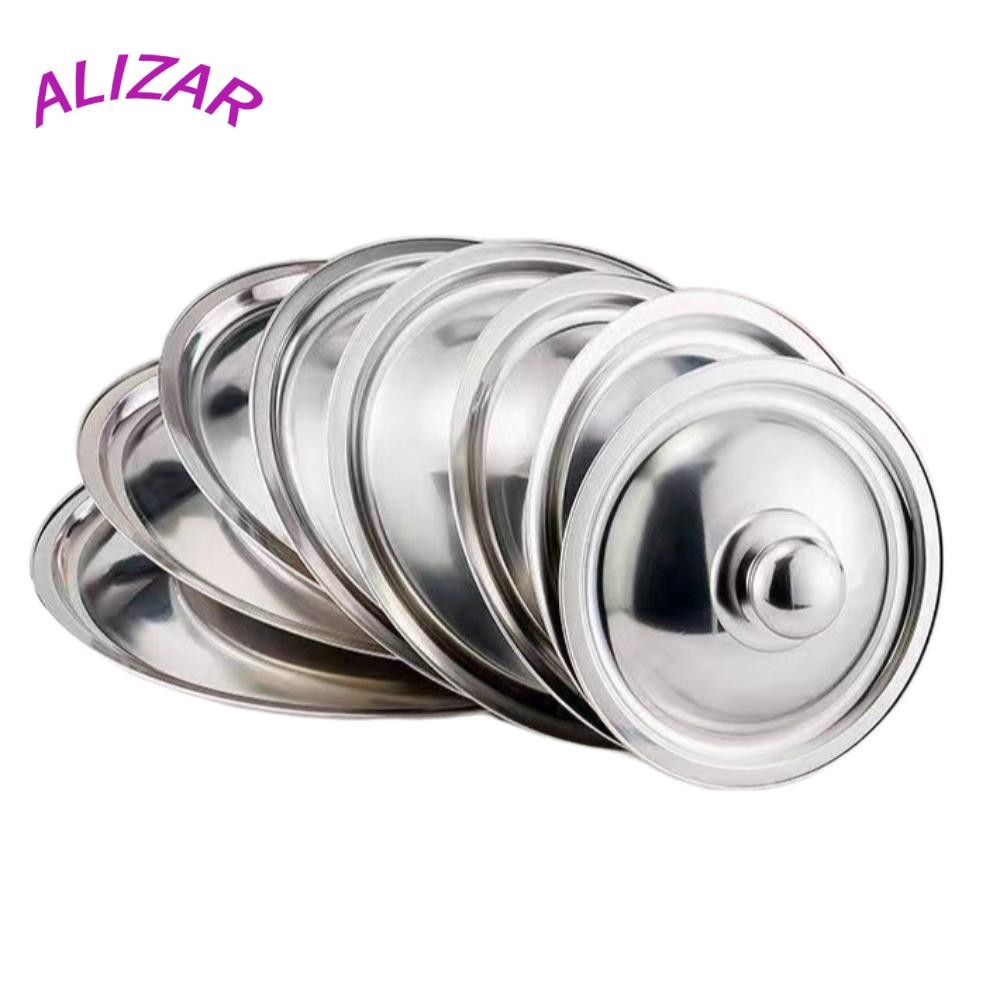 ฝาครอบหม้อ ALIZAR, ฝาครอบกระทะสากลทรงกลม, ลูกบิดสแตนเลส 18-32 ซม.ฝาหม้ออุปกรณ์ครัว