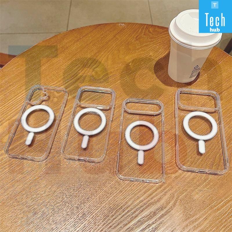 เคสใสกันกระแทก แม่เหล็ก สำหรับ lPhone 17 17Pro 17Air 17Promax 16E 16 15 14 13 12 11 Pro max X Xr Xs 