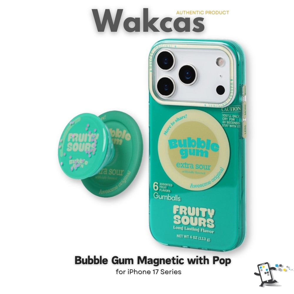 Wakcas Bubble Gum Magnetic with Pop เคสสำหรับ iPhone 17 Pro Max, iPhone 17 Pro และ iPhone 17