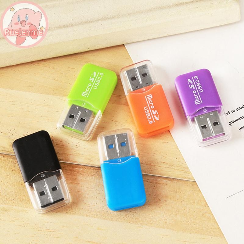Uelenme ใหม่ Mini Memory Card Reader USB 2.0 อินเทอร์เฟซ Micro SD TF แฟลชแบบพกพาอะแดปเตอร์คุณภาพสูงส