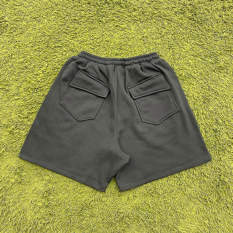 Rhude 21SS ฤดูร้อน กางเกงขาสั้นกีฬาลําลอง ออกแบบเรโทรพร้อมเชือกดึง และโลโก้ที่โดดเด่น