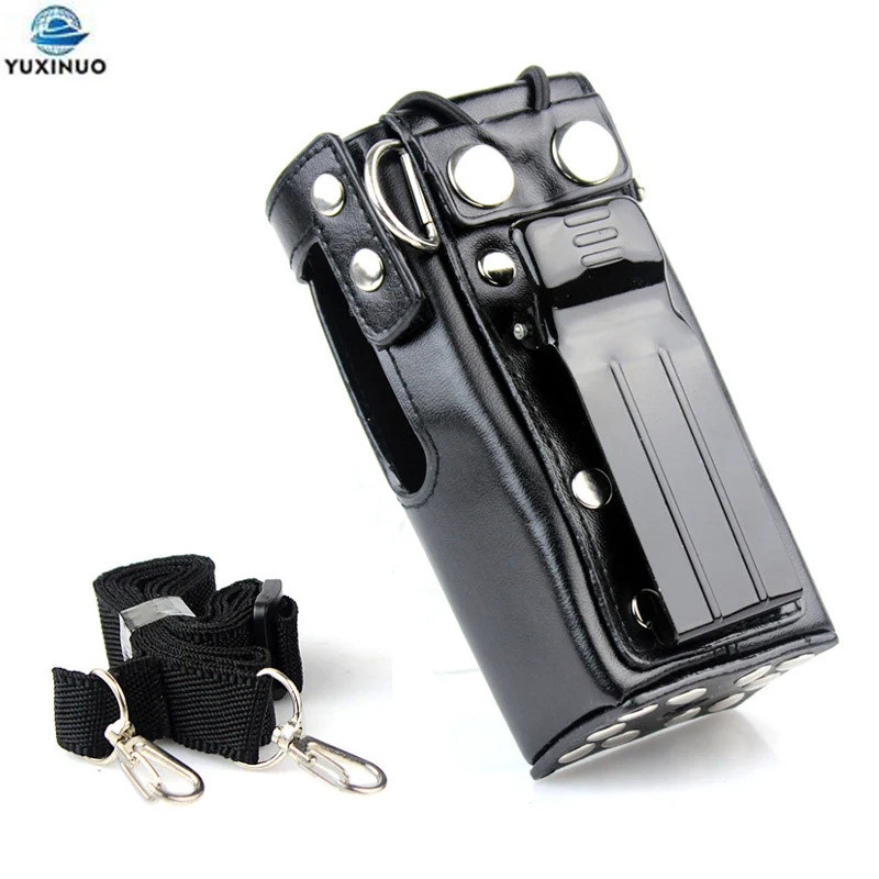 ป้องกันกระเป๋าสะพาย Hard Holster หนังสําหรับ Motorola GP328 GP340 GP380 GP3188 GP3688 EP450 CP140 CP