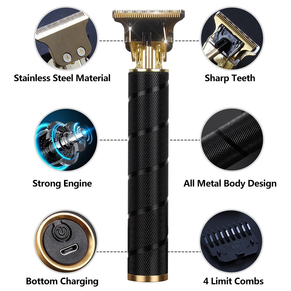 [ชุดขายร้อน] ปัตตาเลี่ยนตัดผมไฟฟ้า/ตัดผมมืออาชีพ/หัวโกน/ปัตตาเลี่ยนตัดผมชาย - รูปที่ 2