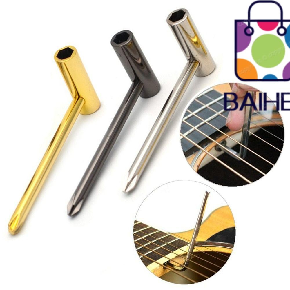 BAIHEE ประแจก้านกีต้าร์ Truss, ประแจหกเหลี่ยมโลหะก้าน Truss, ประแจอัลเลนปรับคอ 6.35 มม. สําหรับ Tayl