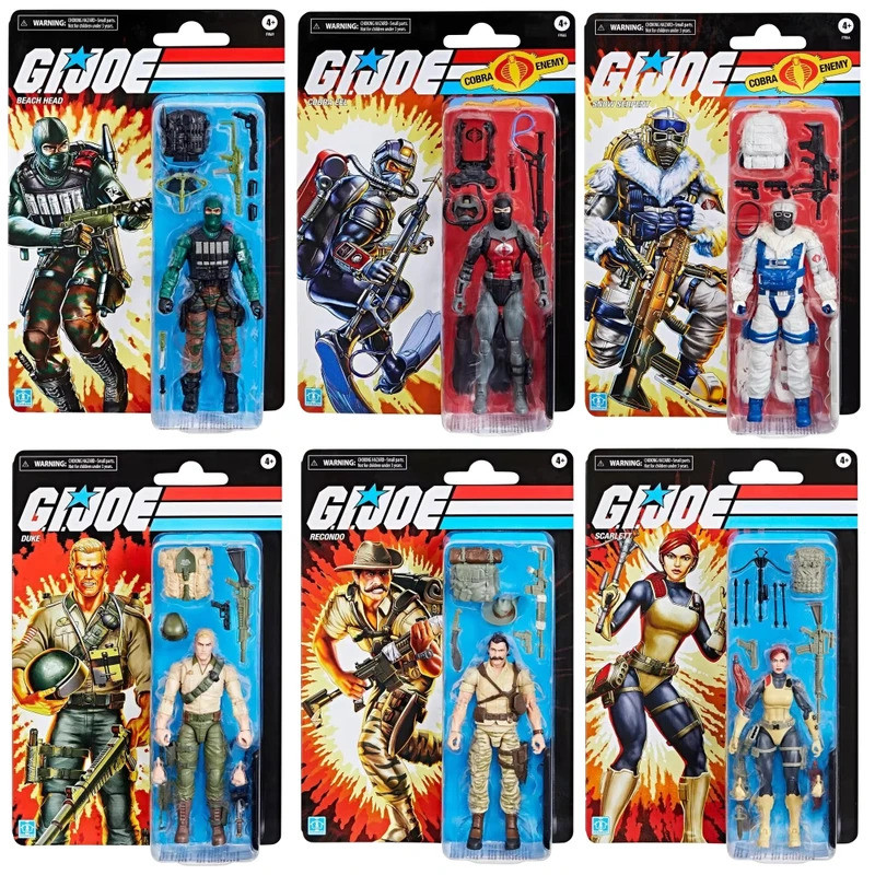 จีไอ Joe GI Joe Classfied Series Retro Cardback 6 "Rando Duke Beach Head Cobra Eel Snow Serpent Acti