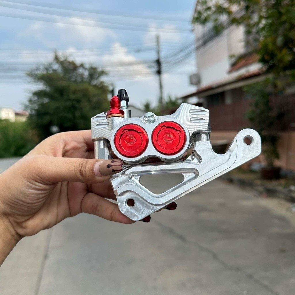 ⚡ปั้ม8.1CNC+ผ้าเบรคทองแดง✅งานCNCพร้อมขาจับแถมน็อต W125R/S/บังลม/W110i/LED/W125LED/Sonic/FINOจานเดิม/FINOจาน220#ปั้ม81CNC ราคา ถูกที่สุด ดีลบีเคเค แกลเลอรีภาพที่ 6