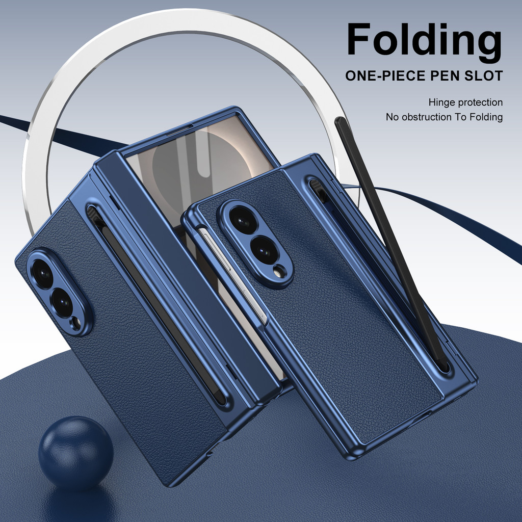 เคสสําหรับ Samsung Galaxy Z Fold 8 (กว้าง) พับ 8 Ultra Fold8 Ultra Fold7 SE พับ Slim W25 พิเศษพับ 7 6 5 4 3 พร้อมช่องใส่ปากกา S และกระจกนิรภัยและฝาครอบขาตั้งที่ซ่อนอยู่