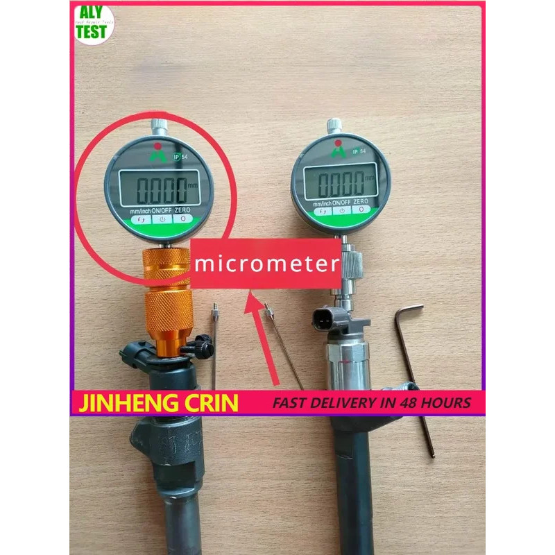 หัวฉีดโซลินอยด์วาล์วจังหวะ Lift Travel Mesuring ที่นั่งซ่อมเครื่องมือสําหรับ DENSO Vigo D-Mac Tinton