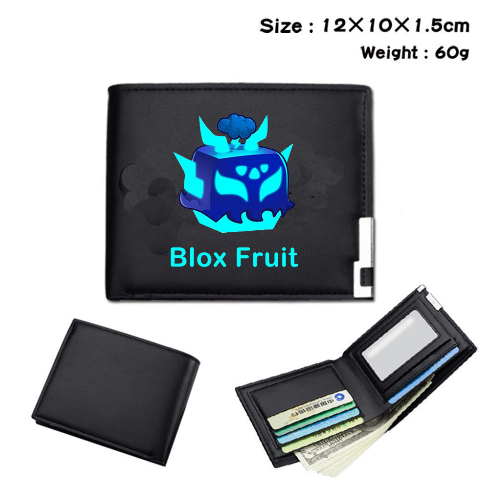 Kitsune Fruit Blox Fruit Wallet Fashion Half Fold Wallet Short Student Card Bag Zero Wallet