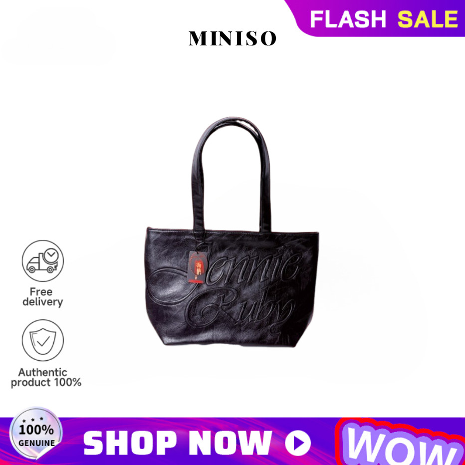 【สินค้าพร้อมส่ง】MINISO JENNIE Tote bag กระเป๋าโท้ท กระเป๋า