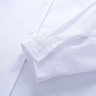 🌞【ส่งจากกทม】เสื้อเชิ้ตเด็กแขนยาว สีขาว ผ้าฝ้าย ระบายอากาศ ใส่ไปโรงเรียน ชายหญิง 3-13ปี