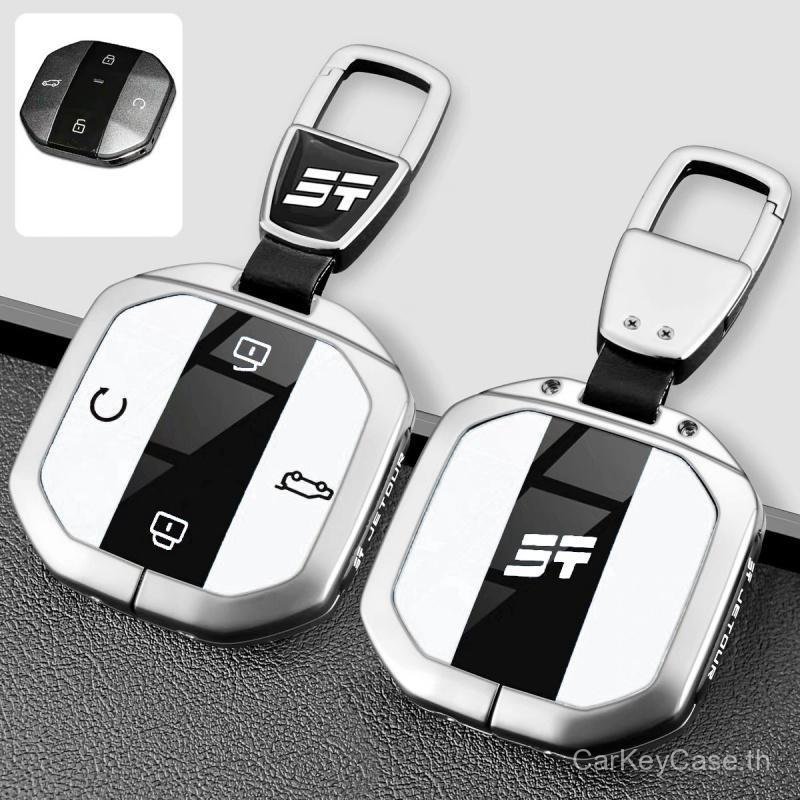 สังกะสีอัลลอยด์ฝาครอบกุญแจรถสําหรับ Jetour T1 Jetour T2 2025 2026 Jetour T2 i-DM Remote Key กรณีพวงก