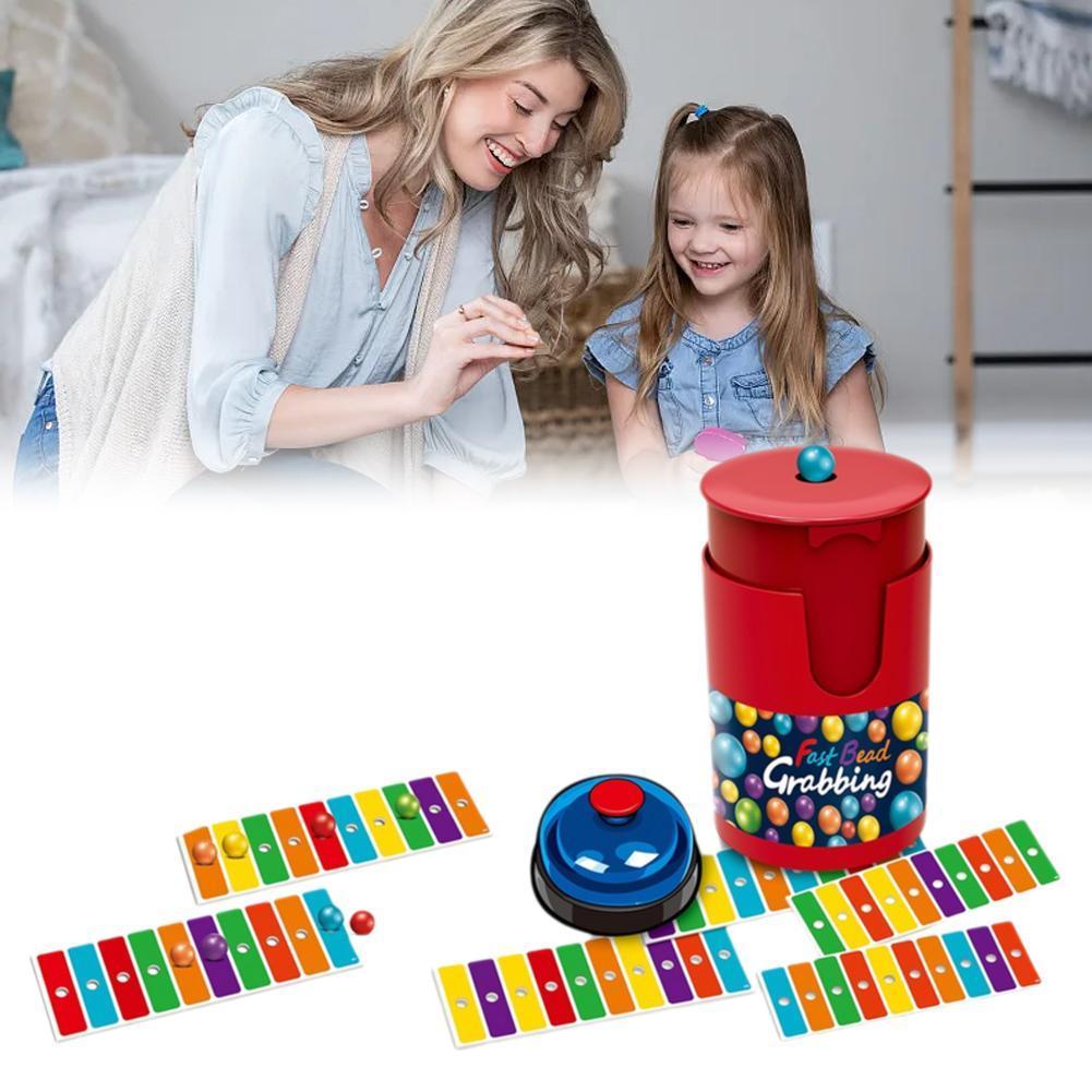 Match Color Line Bingo Board Games สนุก Fast Bead Grabbing Game Two-player C7y6