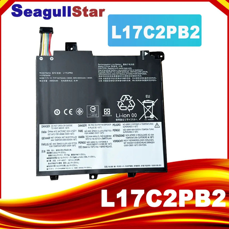 L17C2PB2 แบตเตอรี่แล็ปท็อปสําหรับ Lenovo V330-14IKB 14ARR V130-14IGM 14IKB L17L2PB1 L17L2PB2 L17M2PB