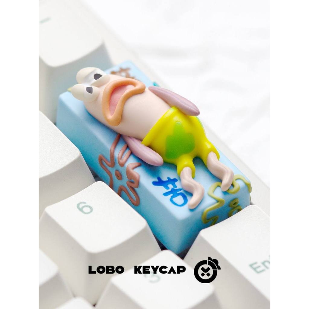 keycap ใส keycap คีย์แคปใส SpongeBob SquarePants Life Bitterfish ที่ไม่ซ้ํากัน Keycap เรซิ่นเดี่ยวเป