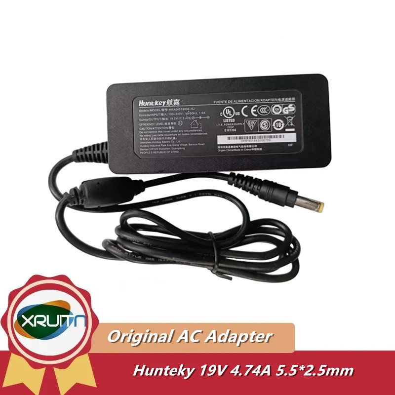 Huntkey HKA ดั้งเดิม06519034-6C 19V 3.42A 65W HKA06519034-6J อะแดปเตอร์ AC สําหรับเครื่องชาร์จแหล่งจ