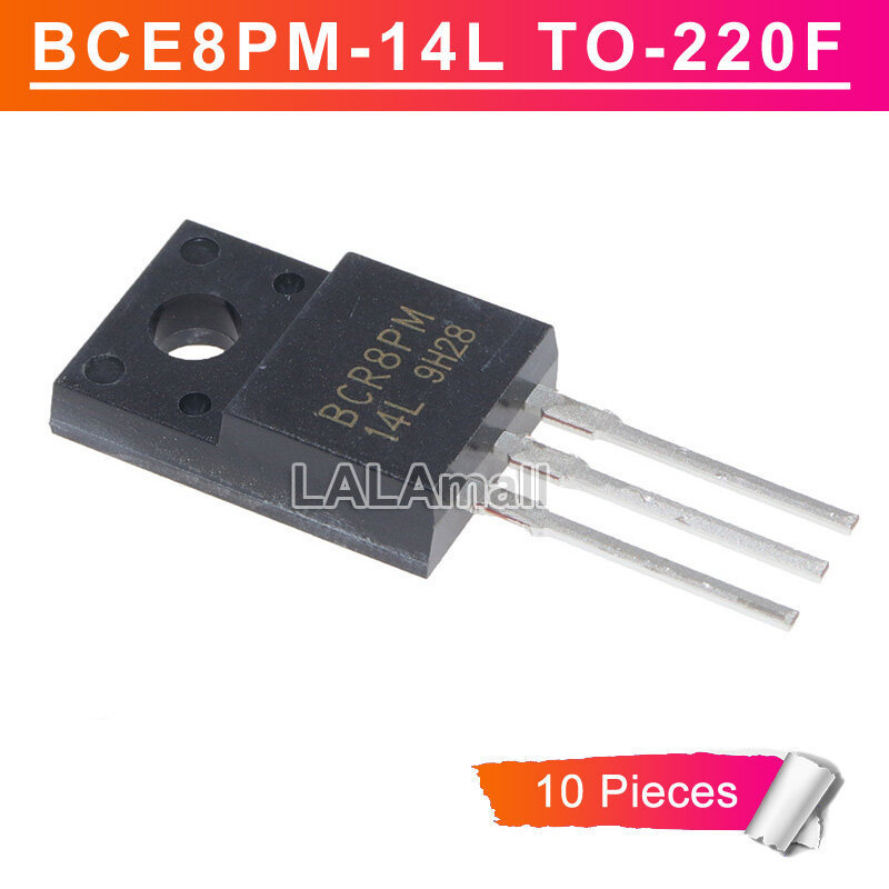 10pcs BCR8PM-14L TO-220F BCR8PM 14L TO220F BCR8PM14L 8A/700V Triac ใหม่เดิม