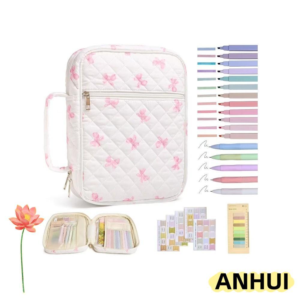 ANHUI Bible Cover , การออกแบบดอกไม้ Handle Bible Cover Bag, กระเป๋าซิป Bible Journaling Kit สวดมนต์