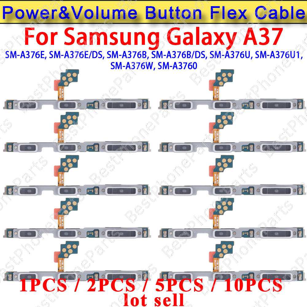สําหรับ Samsung Galaxy A37 A376E A376B A376U A376W Power & Volume ด้านข้างปุ่ม Flex Cable เปลี่ยนอะไ