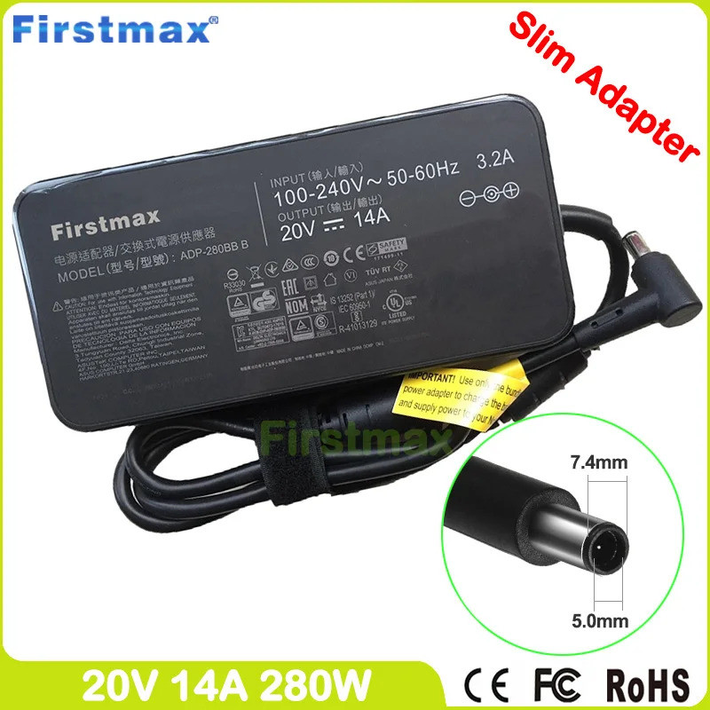 20V 14A 280W อะแดปเตอร์ AC สําหรับ MSI Gaming แล็ปท็อป Charger GP75 เสือดาว 9SF MS-17E2 9SFSK MS-17E