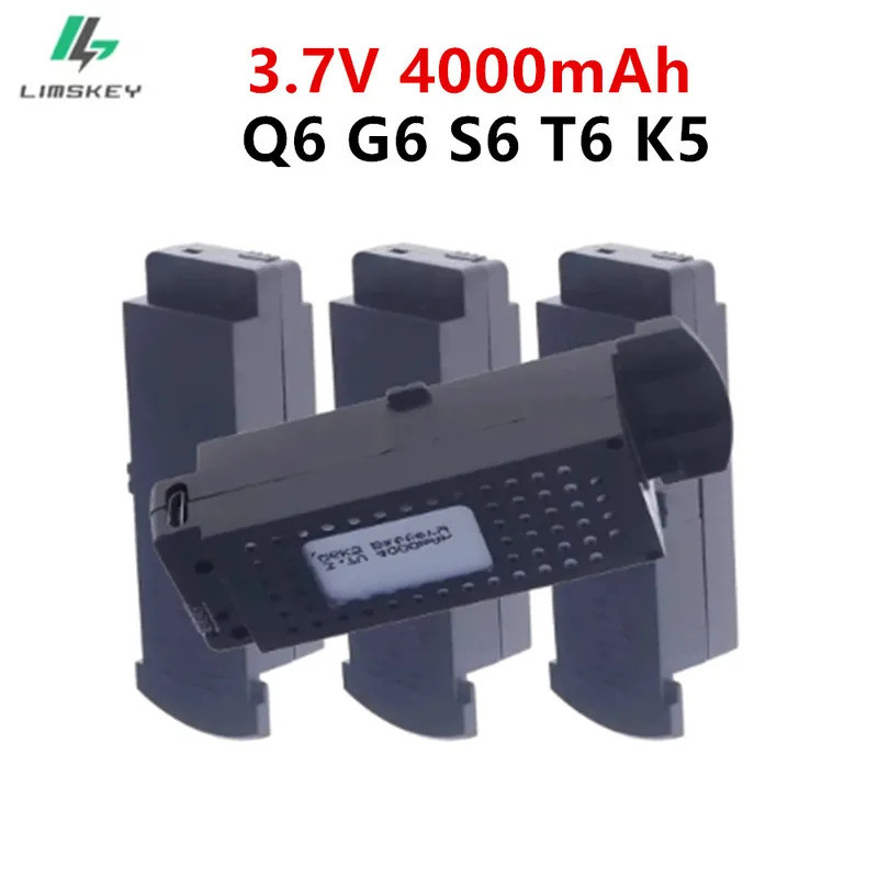 Q6 Drones แบตเตอรี่ 3.7V 4000mAh สําหรับ G6 S6 8K RC Quadcopter อะไหล่สําหรับ G6 Pro ชาร์จ 3.7V 1800