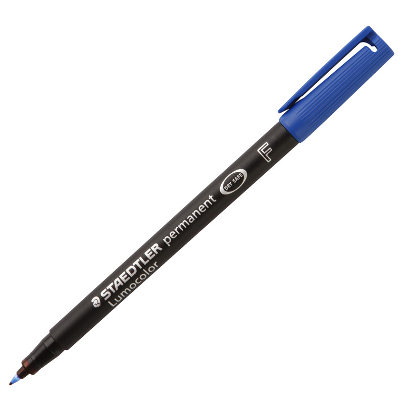 STAEDTLER ปากกาเขียนแผ่นใสลบไม่ได้ รุ่น 318-3 ขนาด 0.6 มม. สีน้ำเงิน