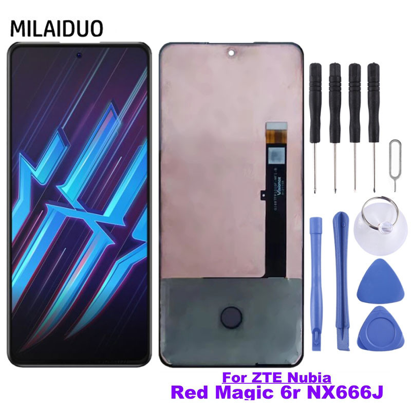 Amoled LCD ต้นฉบับสําหรับ ZTE nubia Red Magic 6R NX666J จอแสดงผล LCD Digitizer Assembly