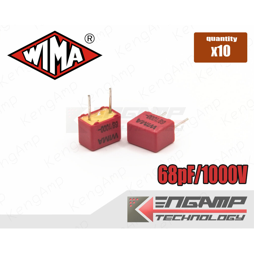 (10ตัว) [F-CAP] 68pF/1000V WIMA FKP2 4.5x7.2mm P=5mm