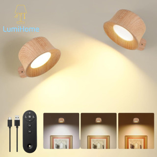 Lampu Dinding LED Magnetik Bola Putar 360° Rechargeable USB Kontrol Sentuh Tanpa Kabel Lampu Baca Tempel Dinding