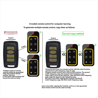 (COD) 8CH หลายความถี่ 300-915MHz ประตูโรงรถรีโมทคอนโทรล Duplicator Multi-ความถี่รหัส เครื่องส่งสัญญาณมือ
