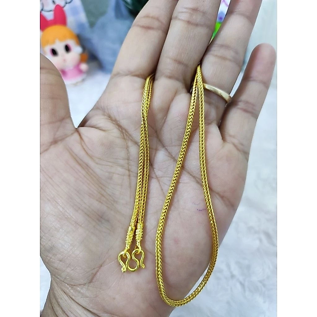 C2สร้อยคอสี่เสาตันแน่นหนัก1สลึง ฟรีแถมตะขอเพิ่ม1ชิ้น คุณภาพดีใส่ทนงานสวยเหมือนจริง