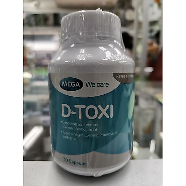 Mega​ we​ care D-TOXI​ 30​แคปซูล​ EXP.14/11/2026 #ดูแลตับ​